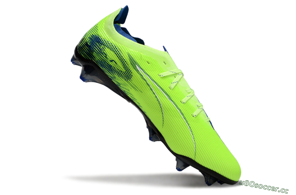 Men's Puma Ultra Ultimate FG Firm Ground Low-Tops Football Boots - Yellow/Blue/Black 4