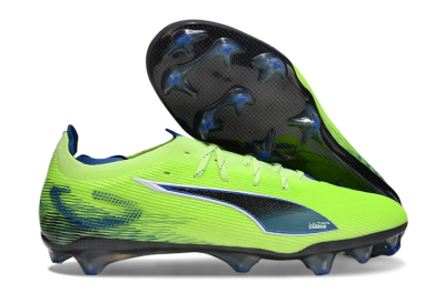 Men's Puma Ultra Ultimate FG Firm Ground Low-Tops Football Boots - Yellow/Blue/Black