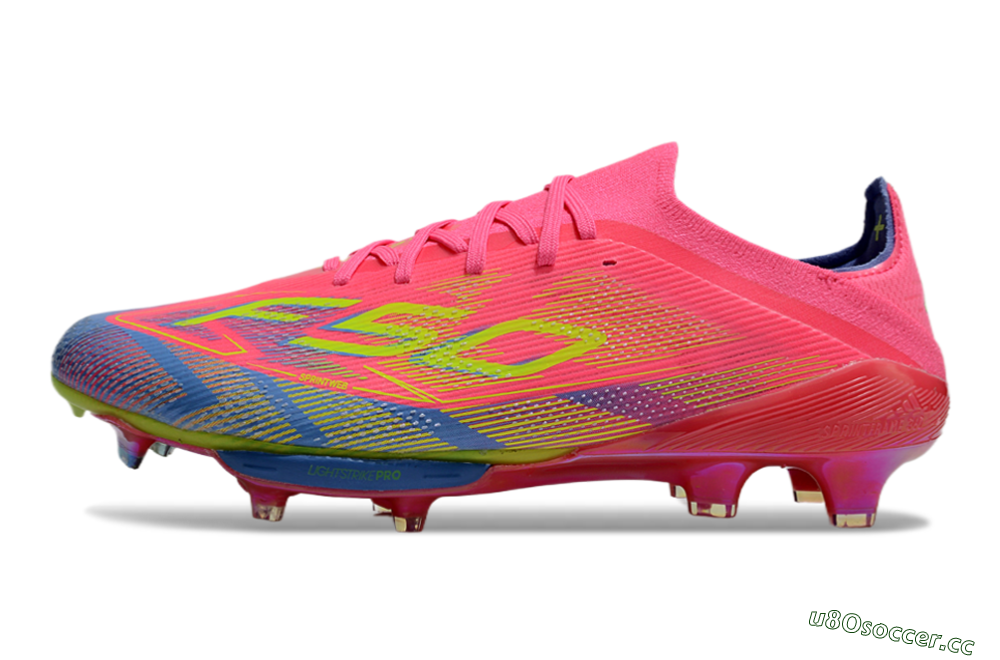 Unisex Adidas F50+ Elite Lightstrike Pro FG Firm Ground Low-Tops Football Boots - Red/Blue/Yellow 0