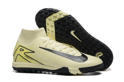 Unisex Nike Air Zoom Mercurial Superfly 10 Elite TF Artificial Turf High-Tops Football Shoes - Beige/Black