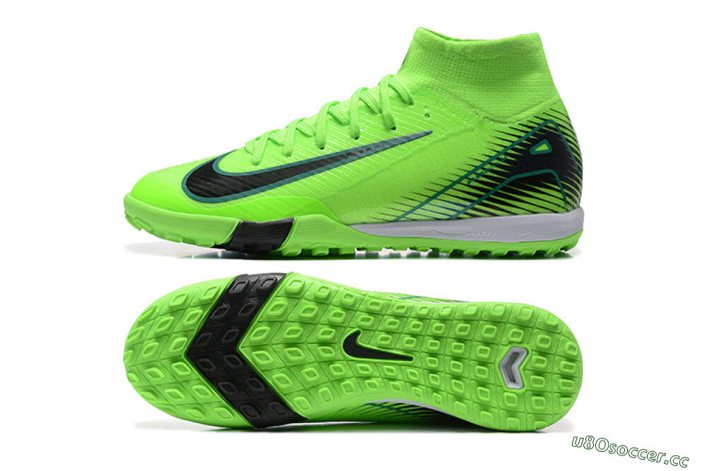Unisex Nike Air Zoom Mercurial Superfly 10 Elite TF Artificial Turf High-Tops Football Shoes - Yellow/Black/White 1
