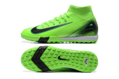 Unisex Nike Air Zoom Mercurial Superfly 10 Elite TF Artificial Turf High-Tops Football Shoes - Yellow/Black/White