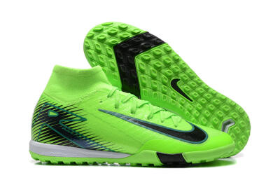 Unisex Nike Air Zoom Mercurial Superfly 10 Elite TF Artificial Turf High-Tops Football Shoes - Yellow/Black/White