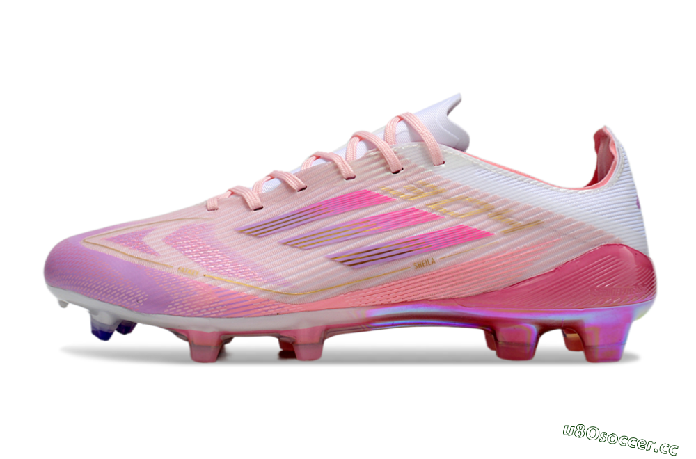 Unisex Adidas F50 Elite 304 FG Firm Ground Low-Tops Football Boots - Pink/Purple/Gold 0