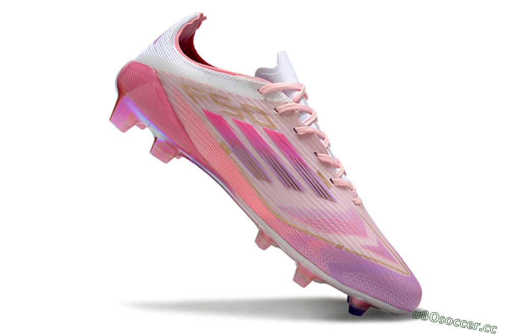 Unisex Adidas F50 Elite 304 FG Firm Ground Low-Tops Football Boots - Pink/Purple/Gold 5