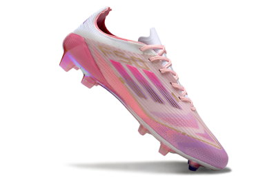Unisex Adidas F50 Elite 304 FG Firm Ground Low-Tops Football Boots - Pink/Purple/Gold