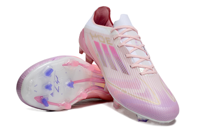 Unisex Adidas F50 Elite 304 FG Firm Ground Low-Tops Football Boots - Pink/Purple/Gold