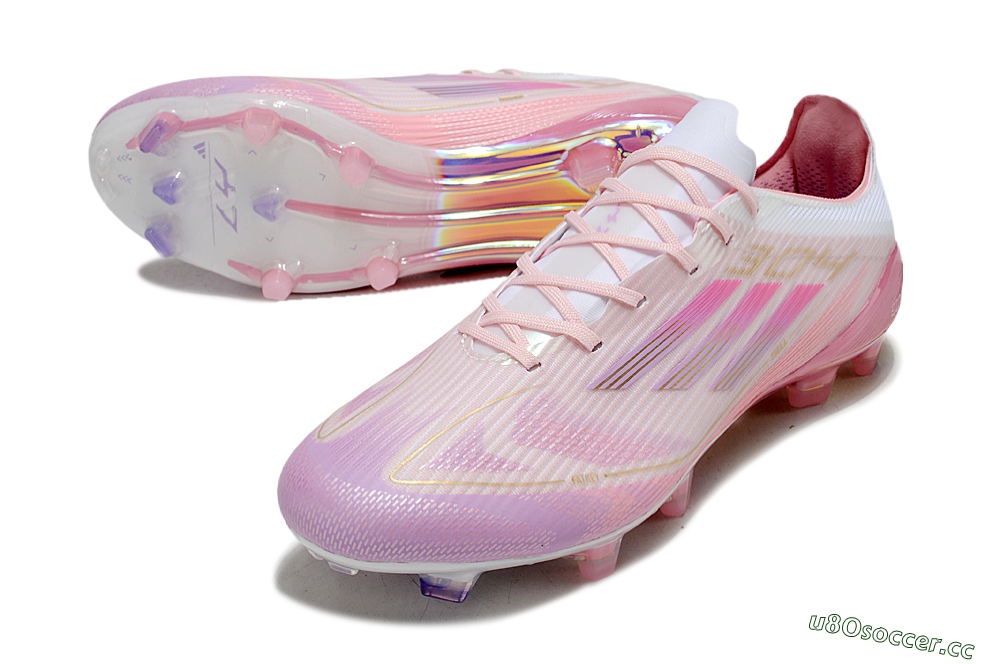 Unisex Adidas F50 Elite 304 FG Firm Ground Low-Tops Football Boots - Pink/Purple/Gold 3