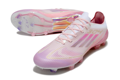 Unisex Adidas F50 Elite 304 FG Firm Ground Low-Tops Football Boots - Pink/Purple/Gold