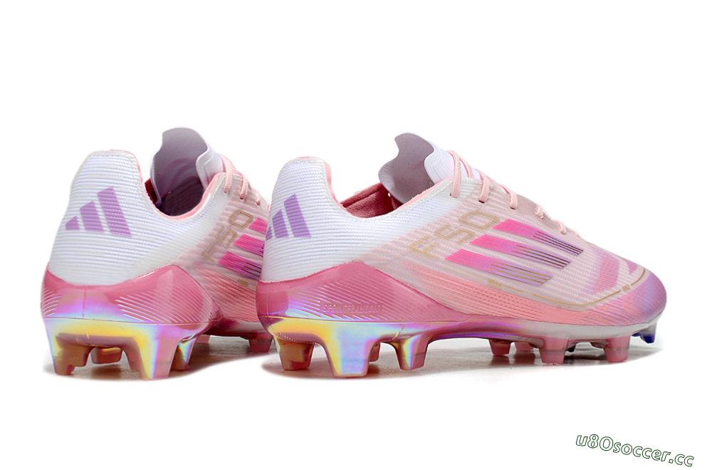 Unisex Adidas F50 Elite 304 FG Firm Ground Low-Tops Football Boots - Pink/Purple/Gold 7