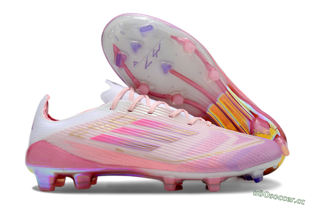 Unisex Adidas F50 Elite 304 FG Firm Ground Low-Tops Football Boots - Pink/Purple/Gold 2
