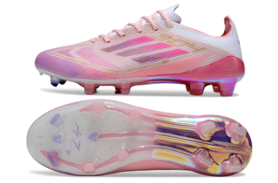 Unisex Adidas F50 Elite 304 FG Firm Ground Low-Tops Football Boots - Pink/Purple/Gold