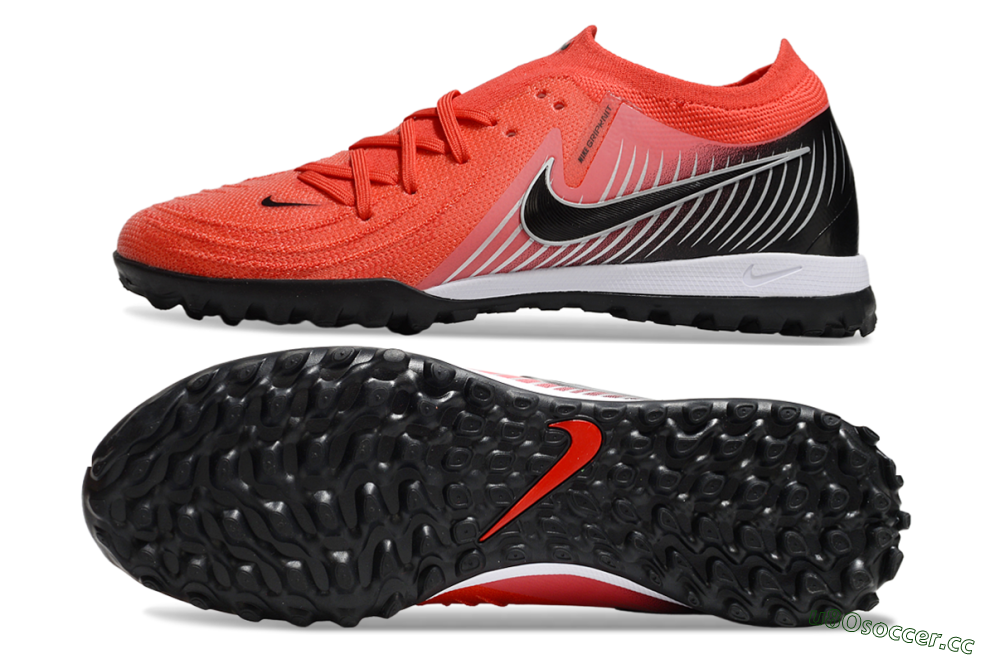 Men's Nike Phantom GX 2 Elite TF Artificial Turf Low-Tops Football Shoes - Red/Black/White 1