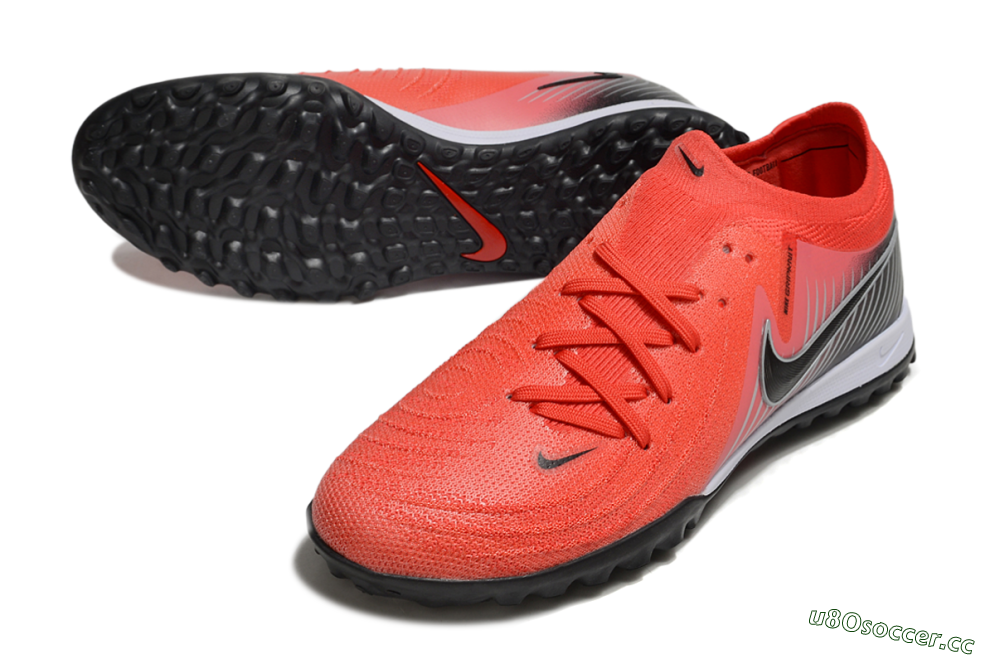 Men's Nike Phantom GX 2 Elite TF Artificial Turf Low-Tops Football Shoes - Red/Black/White 3