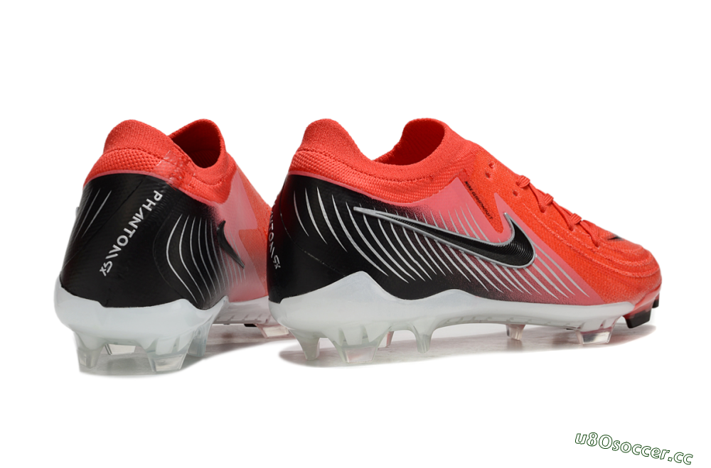 Men's Nike Phantom Luna Elite FG Firm Ground Low-Tops Football Boots - Red/Black/White 6