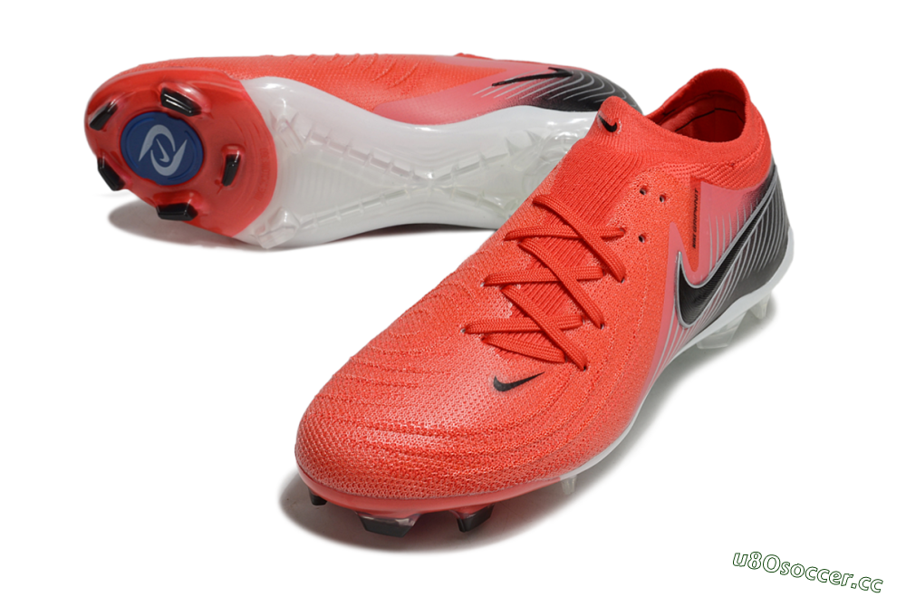 Men's Nike Phantom Luna Elite FG Firm Ground Low-Tops Football Boots - Red/Black/White 3