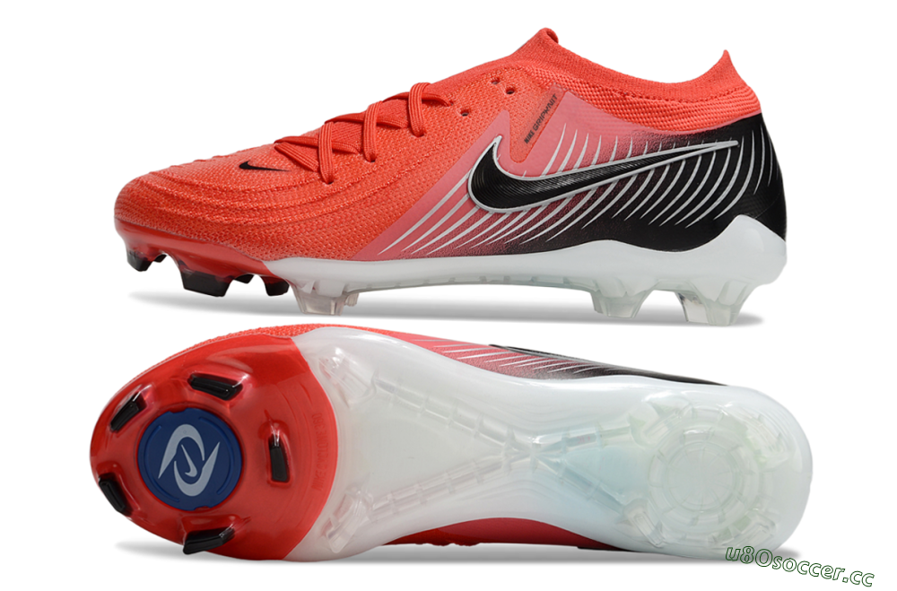 Men's Nike Phantom Luna Elite FG Firm Ground Low-Tops Football Boots - Red/Black/White 1