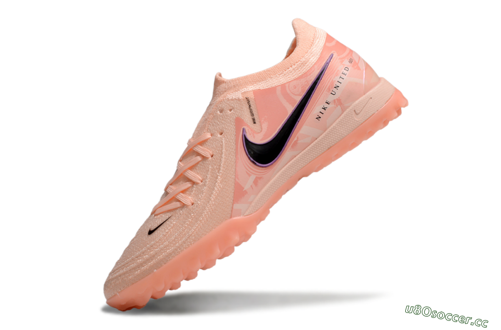 Men's Nike Phantom GX 2 Elite TF Artificial Turf Low-Tops Football Shoes - Pink/Black/Purple 5
