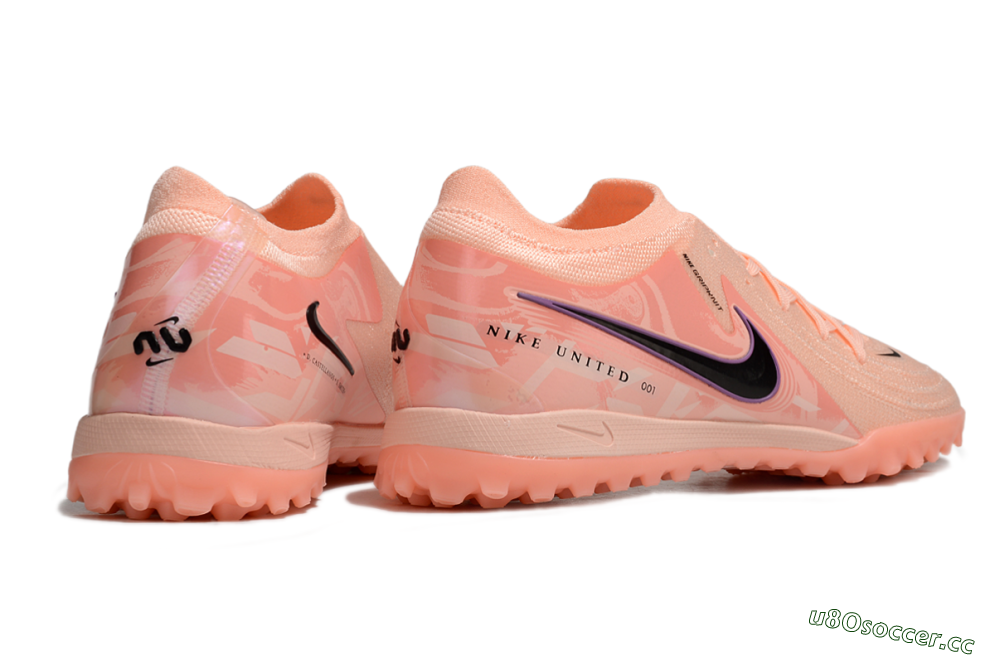 Men's Nike Phantom GX 2 Elite TF Artificial Turf Low-Tops Football Shoes - Pink/Black/Purple 6