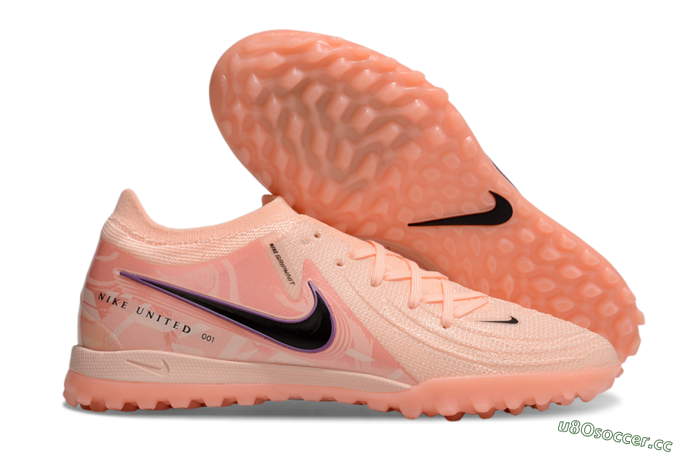 Men's Nike Phantom GX 2 Elite TF Artificial Turf Low-Tops Football Shoes - Pink/Black/Purple 2
