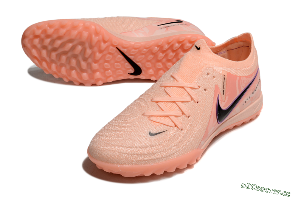 Men's Nike Phantom GX 2 Elite TF Artificial Turf Low-Tops Football Shoes - Pink/Black/Purple 3