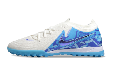 Men's Nike Phantom GX 2 Elite TF Artificial Turf Low-Tops Football Shoes - Beige/Blue/White