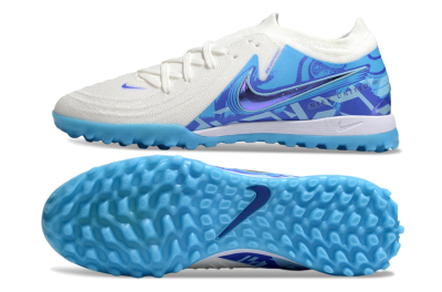 Men's Nike Phantom GX 2 Elite TF Artificial Turf Low-Tops Football Shoes - Beige/Blue/White