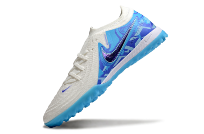 Men's Nike Phantom GX 2 Elite TF Artificial Turf Low-Tops Football Shoes - Beige/Blue/White