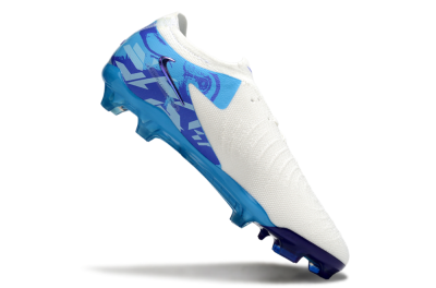 Men's Nike Phantom Luna Elite FG Firm Ground Low-Tops Football Boots - Beige/Blue/White