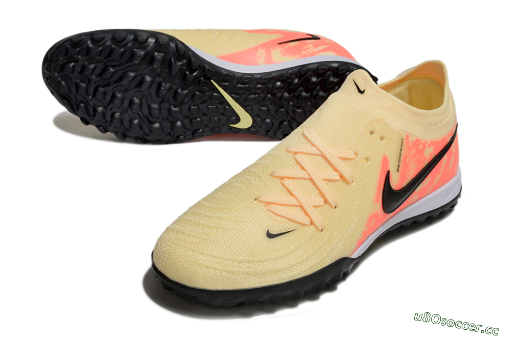 Men's Nike Phantom GX 2 Elite TF Artificial Turf Low-Tops Football Shoes - Yellow/Black/Red 3