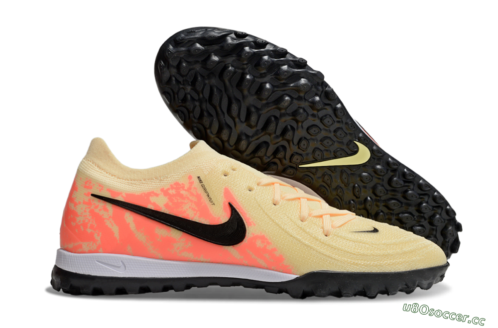 Men's Nike Phantom GX 2 Elite TF Artificial Turf Low-Tops Football Shoes - Yellow/Black/Red 2