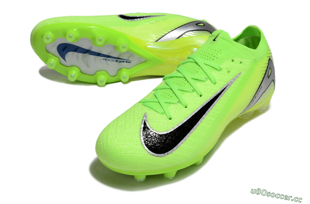 Men's Nike Air Zoom Mercurial Vapor 16 Elite AG Artificial Grass Low-Tops Football Boots - Yellow/Black/Silver 3