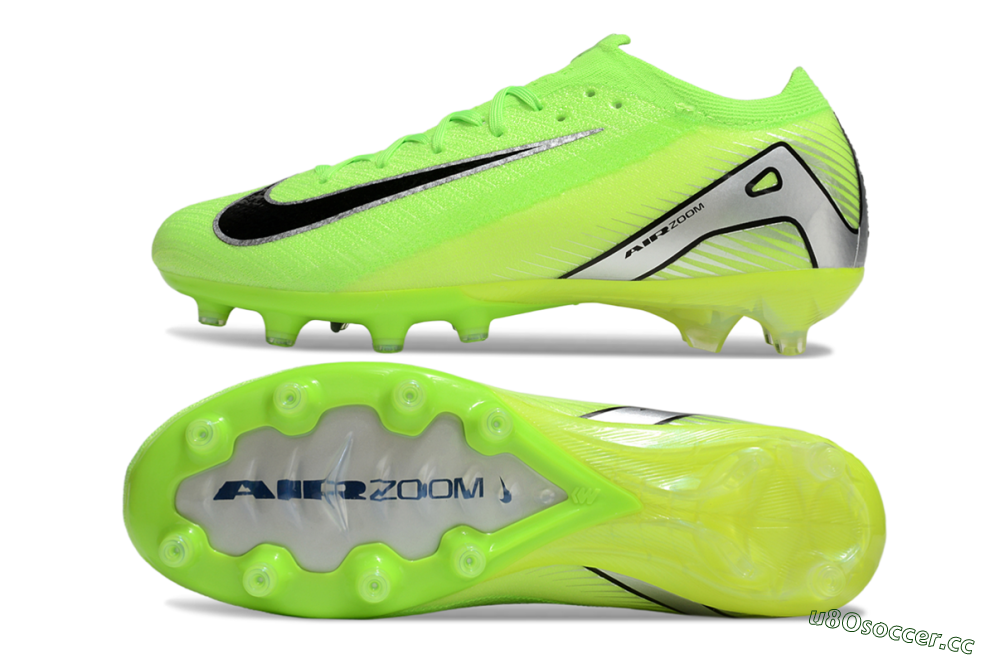 Men's Nike Air Zoom Mercurial Vapor 16 Elite AG Artificial Grass Low-Tops Football Boots - Yellow/Black/Silver 1