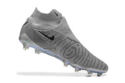 Men's Nike Phantom GX 2 Elite FG Firm Ground High-Tops Football Boots - Grey/Black/Gold