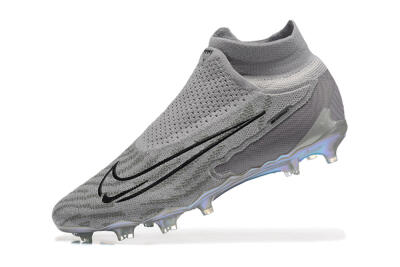 Men's Nike Phantom GX 2 Elite FG Firm Ground High-Tops Football Boots - Grey/Black/Gold