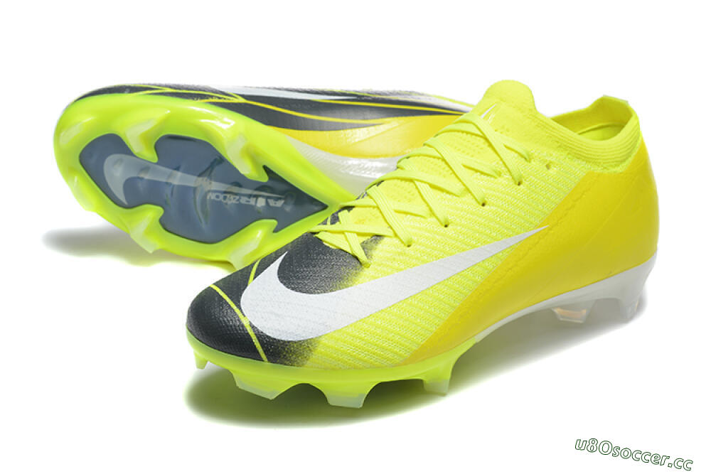 Men's Nike Air Zoom Mercurial Vapor 16 Elite FG Firm Ground Low-Tops Football Boots - Yellow/Black/White 3