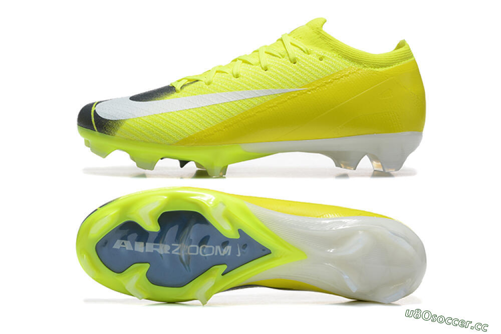 Men's Nike Air Zoom Mercurial Vapor 16 Elite FG Firm Ground Low-Tops Football Boots - Yellow/Black/White 1