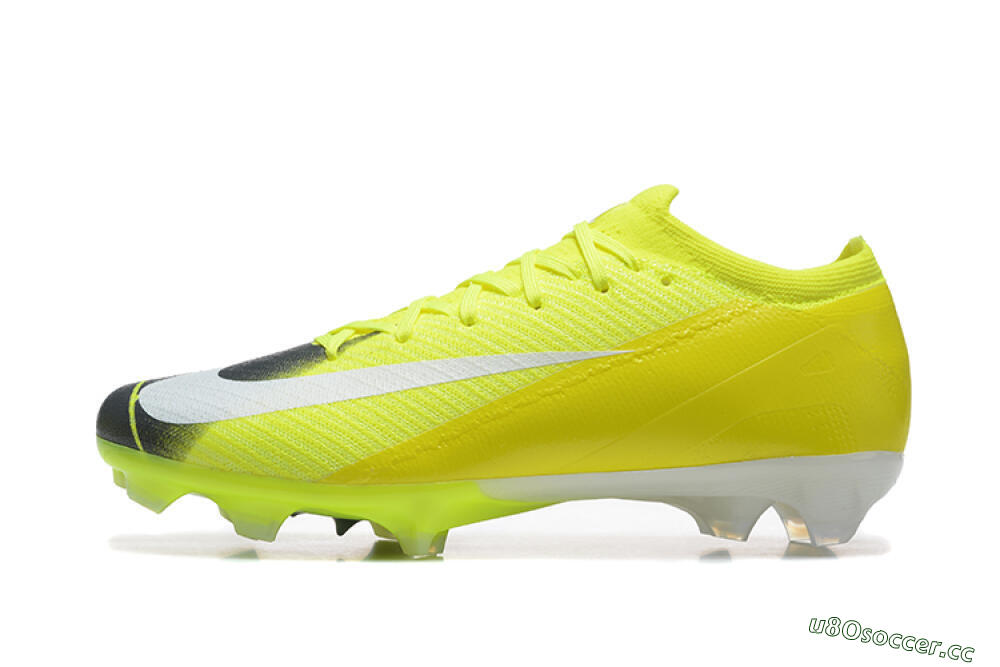 Men's Nike Air Zoom Mercurial Vapor 16 Elite FG Firm Ground Low-Tops Football Boots - Yellow/Black/White 0