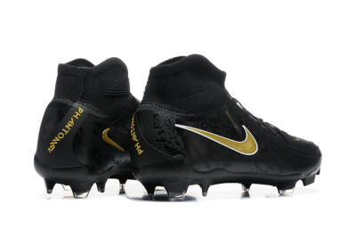 Men's Nike Phantom Luna Elite FG Firm Ground High-Tops Football Boots - Black/Gold