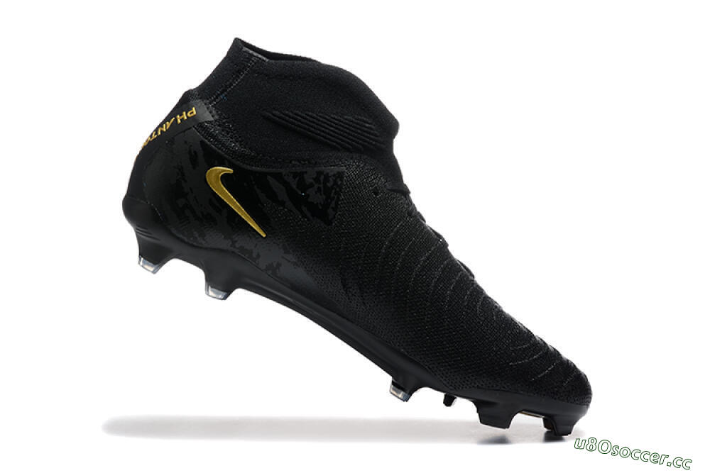 Men's Nike Phantom Luna Elite FG Firm Ground High-Tops Football Boots - Black/Gold 7