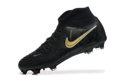 Men's Nike Phantom Luna Elite FG Firm Ground High-Tops Football Boots - Black/Gold