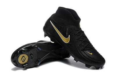 Men's Nike Phantom Luna Elite FG Firm Ground High-Tops Football Boots - Black/Gold