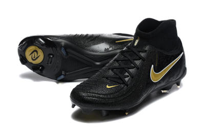 Men's Nike Phantom Luna Elite FG Firm Ground High-Tops Football Boots - Black/Gold