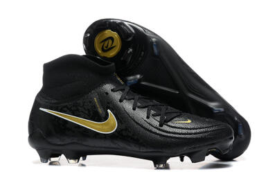 Men's Nike Phantom Luna Elite FG Firm Ground High-Tops Football Boots - Black/Gold