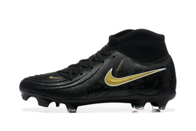 Men's Nike Phantom Luna Elite FG Firm Ground High-Tops Football Boots - Black/Gold
