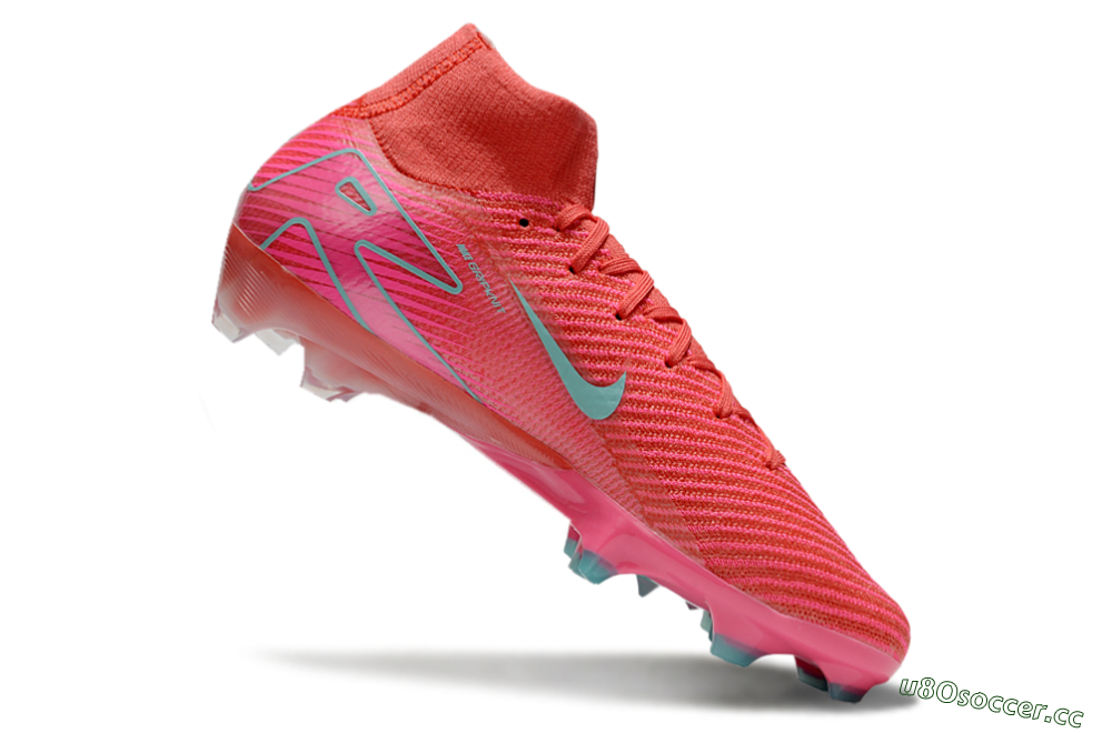 Unisex Nike Air Zoom Mercurial Superfly 10 Elite FG Firm Ground High-Tops Football Boots - Red/Jade/Pink 4