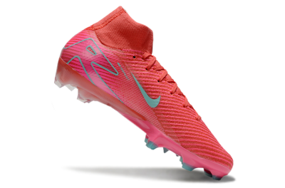 Unisex Nike Air Zoom Mercurial Superfly 10 Elite FG Firm Ground High-Tops Football Boots - Red/Jade/Pink