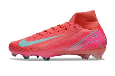 Unisex Nike Air Zoom Mercurial Superfly 10 Elite FG Firm Ground High-Tops Football Boots - Red/Jade/Pink