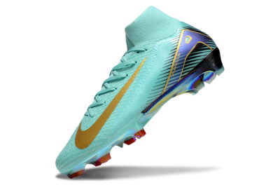 Men's Nike Air Zoom Mercurial Superfly 10 Elite FG Firm Ground High-Tops Football Boots - Jade/Gold/Blue