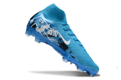 Men's Nike Air Zoom Mercurial Superfly 10 Elite FG Firm Ground High-Tops Football Boots - Blue/White/Black